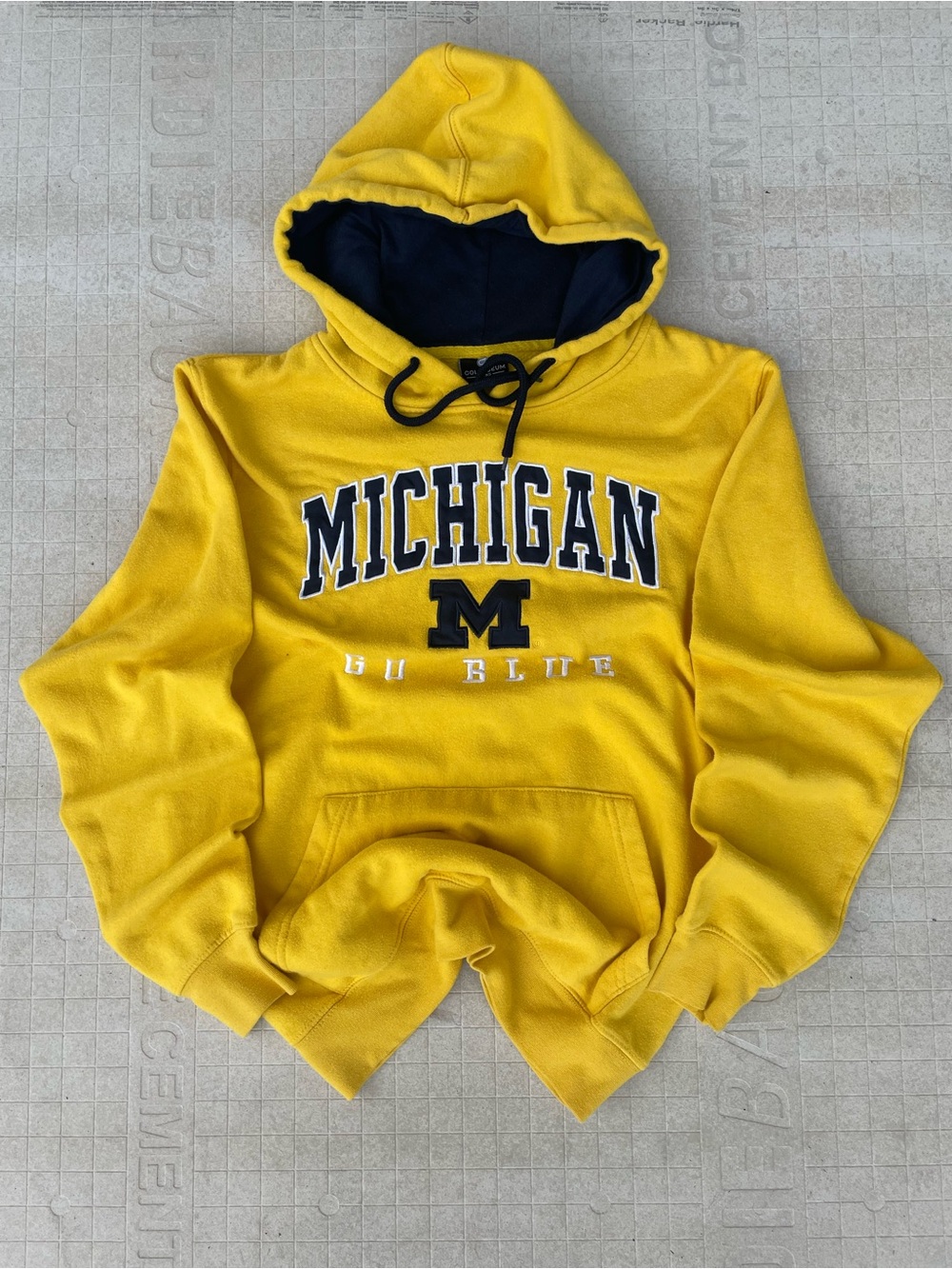 Colosseum Yellow and Navy Pullover Hoodie